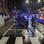 auto ribaltata corso Europa Genova