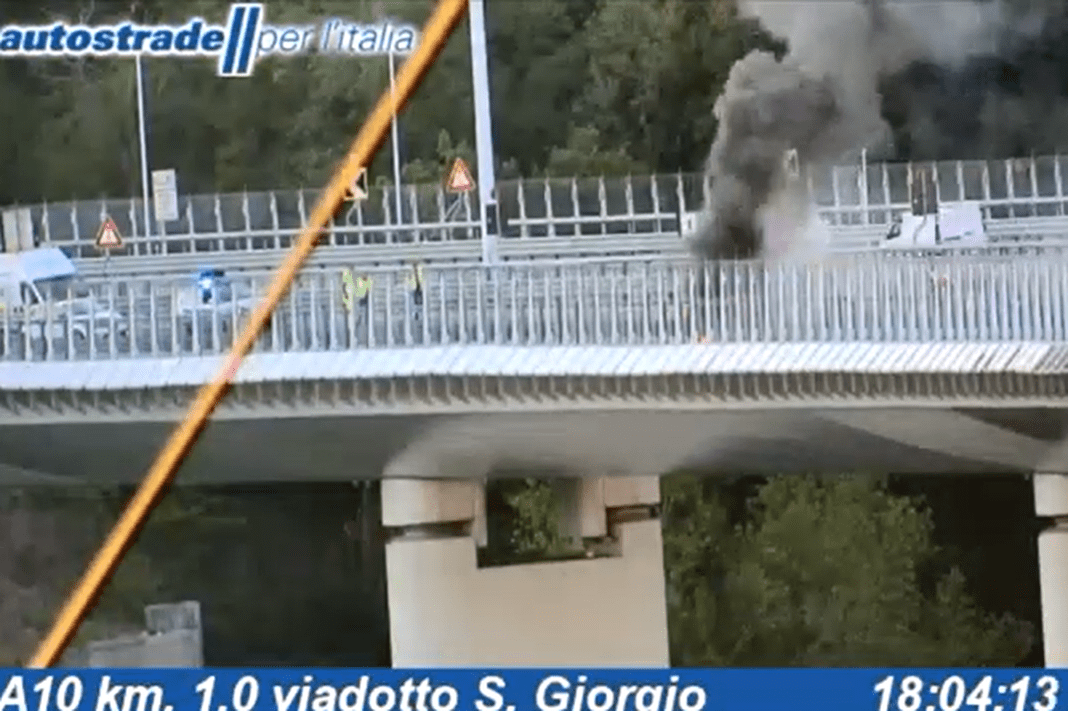 incendio ponte San Giorgio