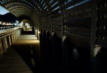 Palmaro, lampadine rotte e accesso alla Fascia al buio la sera Fascia di Rispetto Prà lampadine rotte