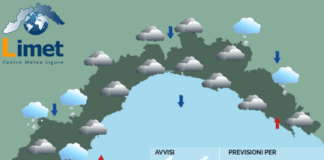 Meteo Liguria, possibili piovaschi e neve sui rilievi Meteo Liguria 29 novembre 2022