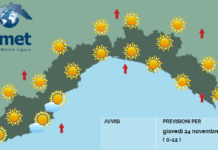 Meteo Liguria, oggi bel tempo ma domani arrivano nuvole e pioggia Meteo Liguria 24 novembre 2022