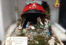 Genova, casco dei Vigili del Fuoco diventa presepe per la Madonna della Guardia presepe casco vigili del fuoco Genova