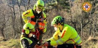 Ormea, rocciatore sanremese cade dalla falesia e si ferisce Soccorso Alpino ferito
