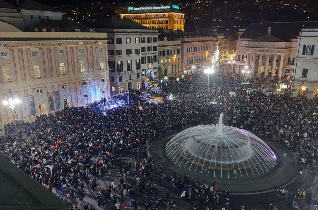 piazza De Ferrari festa Natale Genova