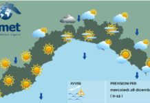 Meteo Liguria, temporaneo miglioramento ma da domani tornano le nuvole Meteo Liguria 28 dicembre 2022