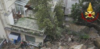 Genova, ancora fuori casa le 46 persone evacuate in via Posalunga Frana via Posalunga Genova