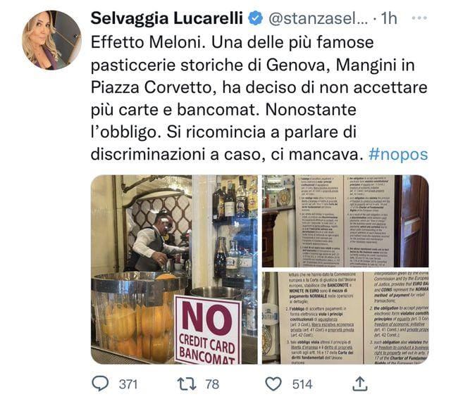 Selvaggia Lucarelli No Pos Mangini Genova