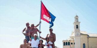 Boccadasse, oggi la protesta dei tifosi del Genoa e il probabile blitz per riposizionarla Boccadasse bandiera Genoa Blessin