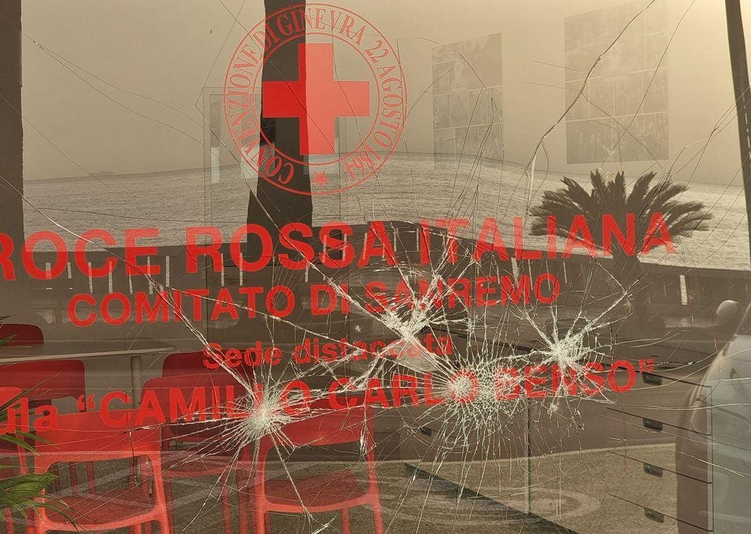 Croce Rossa Sanremo vandalismo