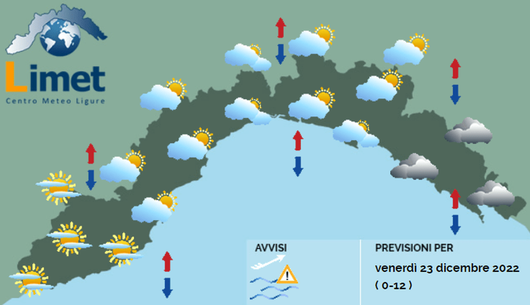 Meteo Liguria 23 dicembre 2022