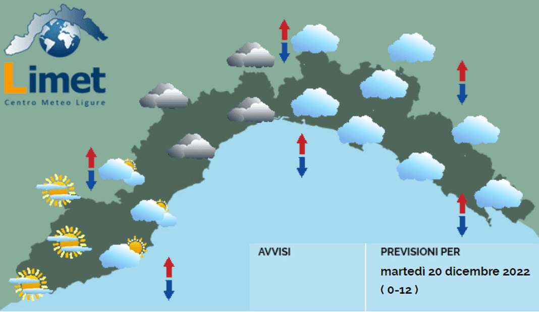 meteo Liguria 22 dicembre 2022