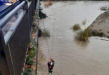 Ceparana, giovane salvato dalla piena del fiume Magra salvataggio fiume Magra Ceparana