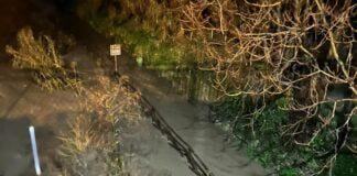 Chiavari, Entella supera gli argini al ponte di Caperana e allaga la ciclabile Entella esonda ponte Caperana