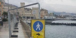 Genova, le transenne eterne agli ex Bagni Roma di Pegli Pegli cantiere ex bagni Roma Genova