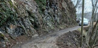 Frana a Torriglia, la strada per Montoggio solo per i mezzi di soccorso Torriglia frana strada Montoggio