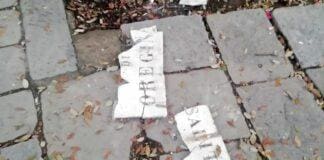 Genova, vandali rubano e distruggono targa della Salita di Oregina Oregina targa distrutta salita Oregina