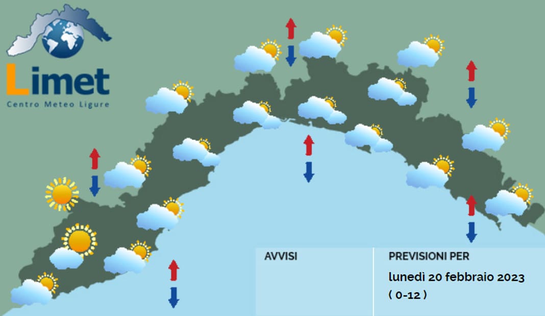 Meteo Liguria 20 febbraio 2023