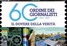 Ordine dei Giornalisti compier 60 anni, Poste emette un francobollo commemorativo francobollo Ordine Giornalisti
