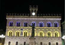 Chiavari, i colori della bandiera dell’Ucraina colorano il palazzo della Cittadella Palazzo della cittadella Chiavari