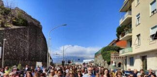 Genova, oggi il nuovo maxi corteo del Ponente Corteo Ponente no cassoni Prà pegli genova