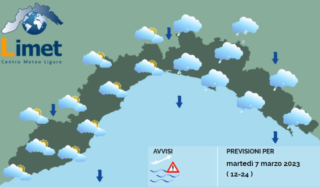 meteo Liguria 7 marzo 2023