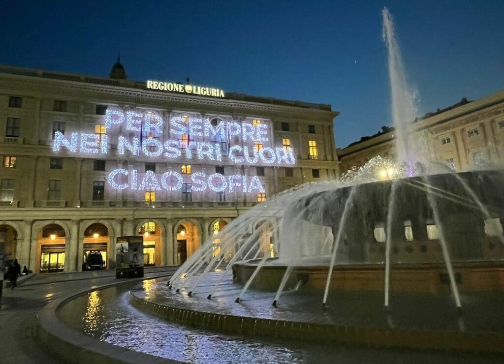 Sofia Sacchitelli facciata Regione Liguria Genova