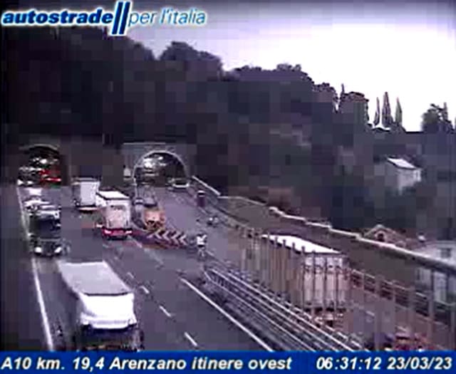 autostrada A10 scambio carreggiata Arenzano