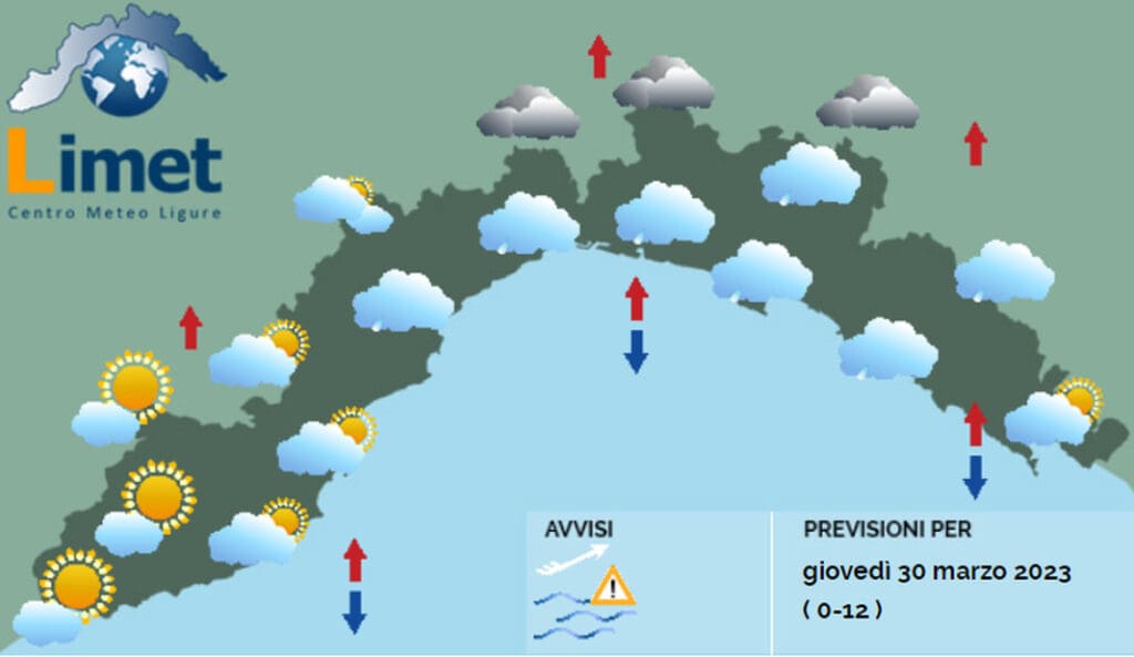 meteo Liguria 30 marzo 2023