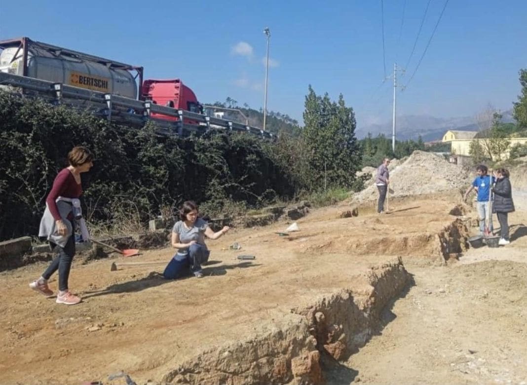 scavi archeologici Arenzano coda autostrada
