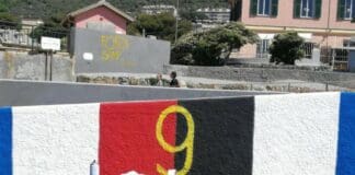 Genova, dipinto nuovamente il murales dedicato a Vialli al molo di Quinto