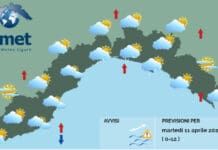 Meteo Liguria, nuvole in aumento anticipano l’arrivo di una nuova perturbazione meteo Liguria 11 aprile 2023