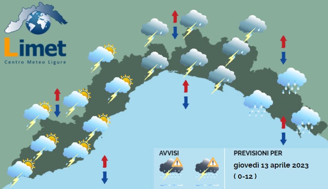 meteo Liguria 13 aprile 2023