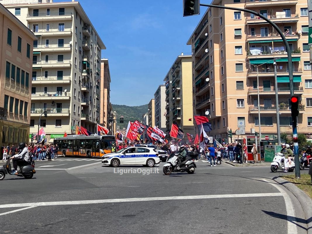 Marassi traffico bloccato Genoa 6 maggio 2023