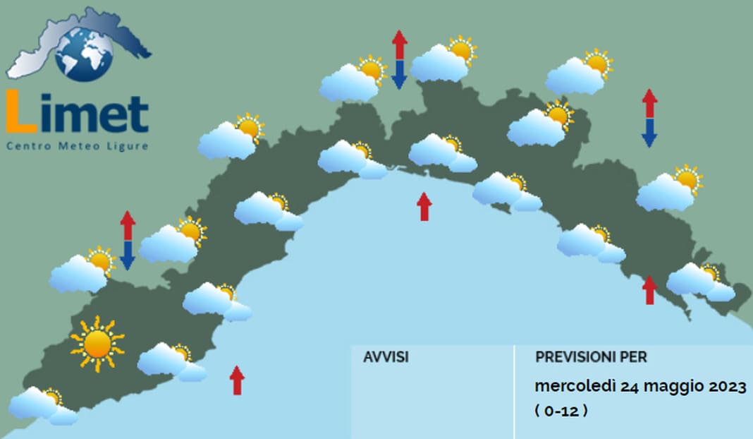 meteo Liguria 24 maggio 2023