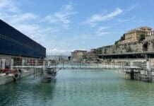 Genova, Waterfront di Levante, completato l’allagamento dei canali navigabili Waterfront Levante canal allagati Genova