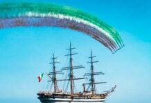Frecce Tricolori a La Spezia, polemiche sul divieto di navigazione Amerigo Vespucci Frecce Tricolori
