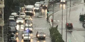 Genova, allagamenti in corso Europa dopo le forti piogge