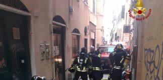 Genova, incendio in via di Ravecca, trovato morto il gatto di casa incendio via Ravecca Genova 4 giugno 2023