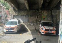 Viadotto di Nervi, c’è un danno ad una spalla, scatta restringimento carreggiata Viadotto Nervi lesionato