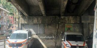 Viadotto di Nervi, c’è un danno ad una spalla, scatta restringimento carreggiata Viadotto Nervi lesionato
