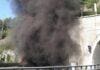 Incendio in galleria sull’Autostrada A26, salvata famiglia con cane incendio galleria monte giugo autostrada A12