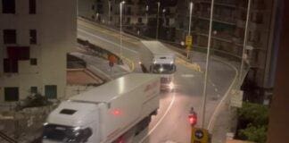 Genova, ancora violazioni del divieto di Tir sul ponte di Nervi Tir corso Europa vietati