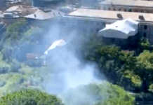 Genova, fiamme nei giardini Lamboglia di Marassi, distrazione o vandalismo? Marassi fuoco Lamboglia