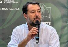 Festa della Lega a Genova, presente il Ministro Giancarlo Giorgetti Matteo Salvini