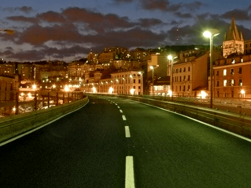 strada Sopraelevata Aldo Moro Genova senza auto