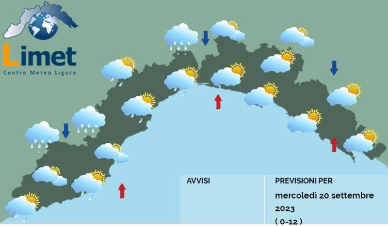 Meteo Liguria 20 settembre 2023
