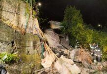 Maltempo a Genova, frana in via Trossarelli, strada chiusa Struppa via Trossarelli frana 22 settembre 2023