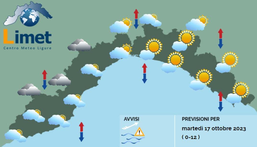 Liguria Meteo 17 ottobre 2023