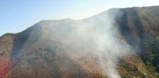 Montalto Ligure, spento l’incendio boschivo, bonifiche in corso incendio Montalto Carpasio 8 ottobre 2023