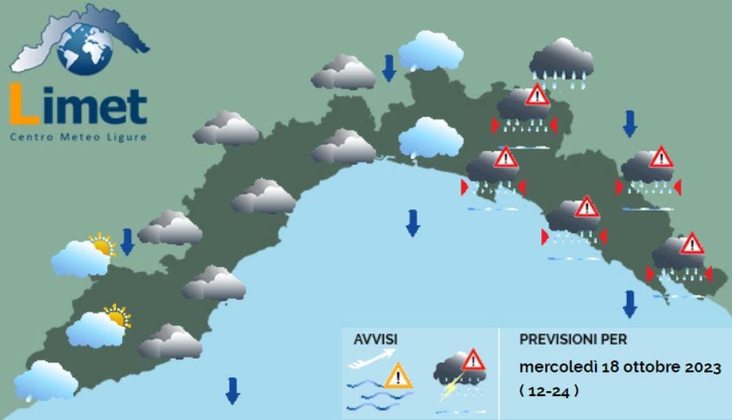 meteo Liguria 18 ottobre 2023